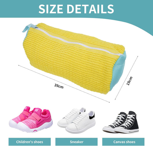 Bolsa protectora amarilla para zapatillas con cremallera resistente